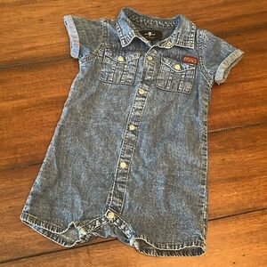 7 for All Mankind Denim Snap Down Romper - Size 18M